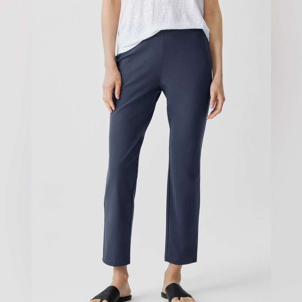 Eileen fisher Washable Stretch Crepe Pant Slim Fit, Ankle Length  Navy size XXS